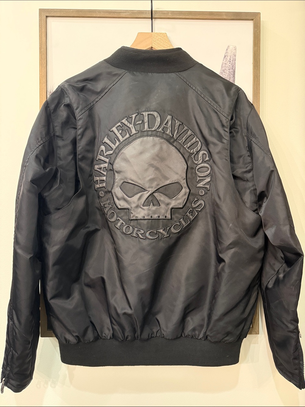 ๐๐ค๐ Harley-Davidson Willie G Skull Bomber Motorcycle Jacket - Picture 2 of 13